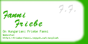 fanni friebe business card